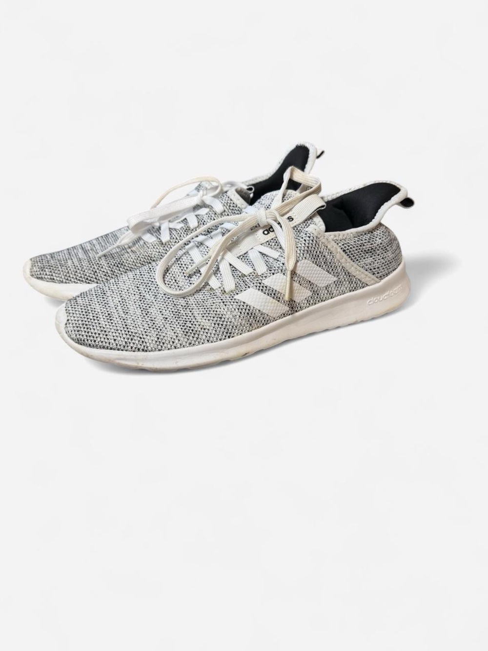 adidas Men's Knit Sneakers in White and Gray